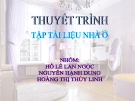 Thuyết trình tập tài liệu nhà ở: Nội thất nhà ở