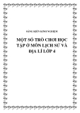 Trò chơi học tập môn Lịch sử và Địa lí lớp 4: Một số kinh nghiệm hay