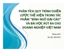 Tiểu luận: Phân tích quy trình chiến lược thể hiện trong tác phẩm “Bình Ngô Đại Cáo” và bài học rút ra cho doanh nghiệp Việt Nam