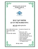 Bài tập nhóm: Quản trị marketing