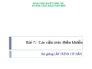 Bài giảng Lập trình cơ bản: Các cấu trúc điều khiển (Bài 7)