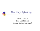 Bàii giảng Tâm lí học đại cương - ThS.Bùi Kim Chi