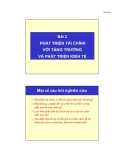 Bài giảng Tài chính phát triển: Bài 2 (Chi tiết)