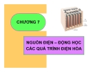 Bài giảng Hóa lý Chương 7: GV. Nguyễn Trọng Tăng (Chi tiết)