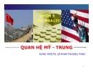 Quan hệ Mỹ - Trung: Bài thuyết trình Tài chính quốc tế