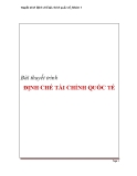 Báo cáo bài thuyết trình về định chế tài chính quốc tế