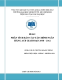 Phân tích báo cáo tài chính ngân hàng ACB giai đoạn 2008-2012: Tiểu luận chi tiết