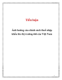 Tiểu luận: Ảnh hưởng của chính sách thuế nhập khẩu lên thị trường ôtô của Việt Nam
