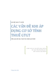 Tiểu luận: Các vấn đề khi áp dụng cơ sở tính thuế giá trị gia tăng