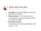 Bài giảng Chính sách tiền tệ: Lạm phát (Mới nhất)