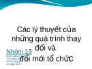 Thuyết trình: Những lý thuyết của các quá trình thay đổi và đổi mới tổ chức
