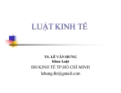 Bài giảng Luật Kinh Tế TS. Lê Văn Hưng: Tổng hợp kiến thức trọng tâm