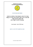 Khóa luận tốt nghiệp Đại học: Chất lượng cảm nhận, giá cả cảm nhận và sự sẵn lòng mua của người tiêu dùng đối với sữa nội và sữa ngoại