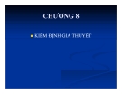 Bài giảng Nguyên lý thống kê: Chương 8 - GV. Hà Văn Sơn