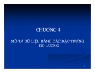 Bài giảng Nguyên lý thống kê: Chương 4 - GV. Hà Văn Sơn