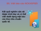 Bài giảng tập huấn nghiên cứu khoa học sư phạm ứng dụng: Bước B5 (chuẩn nhất)