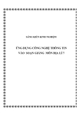 SKKN: Ứng dụng công nghệ thông tin vào soạn giảng môn Địa lí 7