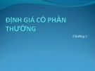 Bài giảng Tài chính doanh nghiệp: Chương 3 - ĐH Kinh tế