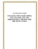 SKKN: Ứng dụng công nghệ thông tin vào công tác chủ nhiệm lớp 4/2 tại trường Tiểu học Hùng Vương
