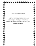 SKKN: Một số biện pháp nhằm nâng cao chất lượng ứng dụng công nghệ thông tin trong công tác giảng dạy ở trường mầm non
