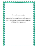 SKKN: Một số giải pháp đẩy mạnh ứng dụng CNTT trong chỉ đạo dạy học và quản lý ở trường Mầm non