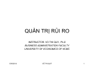 Bài giảng Quản trị rủi ro Võ Thị Quý [chuẩn nhất]