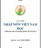 Giáo trình Nhập môn Việt Nam học Phần 2: PGS.TS. Cao Thế Trình (Chuẩn nhất)