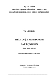 Tài liệu Pháp luật kinh doanh bất động sản - ThS. Nguyễn Tiến Dũng