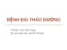 Bài giảng Bệnh đái tháo đường - BS. Trần Thế Trung