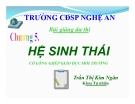 Hệ sinh thái và giáo dục môi trường: Bài giảng chương 5 - Trần Thị Kim Ngân