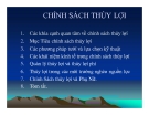 Bài giảng Phân tích chính sách nông nghiệp & phát triển nông thôn chương 11: TS. Nguyễn Văn Sanh