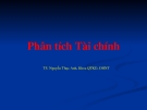 Bài giảng Phân tích tài chính TS. Nguyễn Thục Anh chuẩn nhất