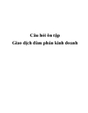 Câu hỏi ôn tập Giao dịch đàm phán kinh doanh [chuẩn nhất]