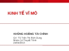 Khủng hoảng tài chính: Thuyết trình kinh tế vĩ mô