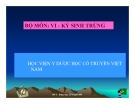 Bài giảng Vi-Kí sinh trùng: Ký sinh trùng sốt rét - Học viện Y dược học cổ truyền Việt Nam