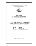 Tỷ giá hối đoái và tài khoản vãng lai của Trung Quốc: Bài dịch tài chính quốc tế