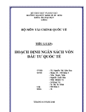 Hoạch định ngân sách vốn đầu tư quốc tế: Tiểu luận tài chính quốc tế