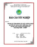 Đề tài: Đánh giá tình hình cấp giấy chứng nhận quyền sử dụng đất