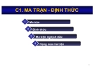 Bài giảng Toán kinh tế Chương 1: Nguyễn Ngọc Lam (Chi tiết)