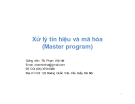 Bài giảng Xử lý tín hiệu và mã hóa chương 3: TS. Phạm Việt Hà