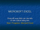 Bải giảng Tin học văn phòng - Phần 2: Microsoft Excel