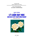 Giáo trình Lý luận dạy học sinh học và kỹ thuật nông nghiệp Phần 1 - ĐH Huế: Tổng quan và Kinh nghiệm