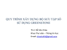 Quy trình xây dựng bộ sưu tập số Greenstone: Bài giảng của ThS. Đỗ Văn Châu