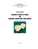 Giáo trình Vi phân và phương trình đạo hàm riêng Phần A: TS. Lê Văn Hạp