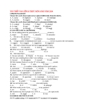 Đề thi thử vào lớp 10 THPT môn Anh năm 2014