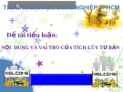 Nội dung và vai trò tích lũy Tư bản: Bài thuyết trình ĐH Công nghiệp