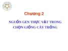 Nguồn gen thực vật trong chọn giống cây trồng: Bài giảng Chương 2
