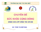 Bài giảng Chuyên đề sức khỏe cộng đồng: Chương I - GV. Thân Thị Diệp Nga