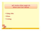 Bài giảng Tin học kế toán: Bài 11