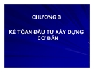 Bài giảng Kế toán tài chính - Chương 8: Kế toán đầu tư xây dựng cơ bản